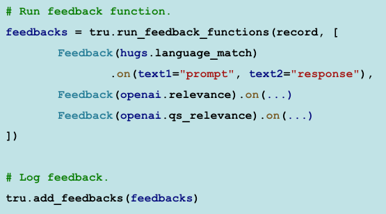 Example of a feedback function for relevance.